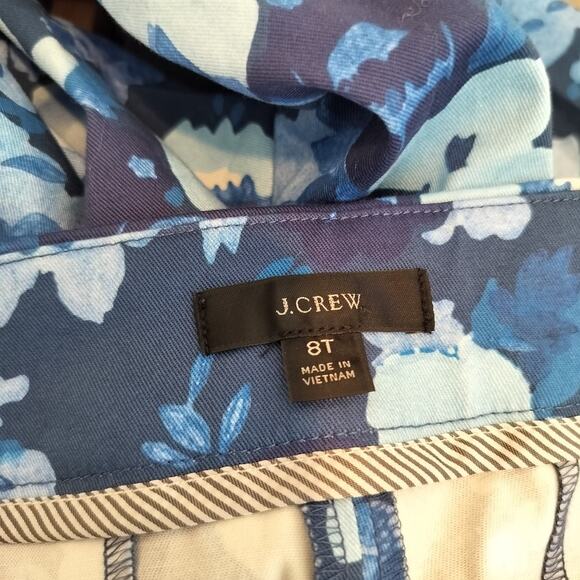 J. Crew Remi Ankle Pants 8 Tall Floral Office Work - Picture 8 of 8